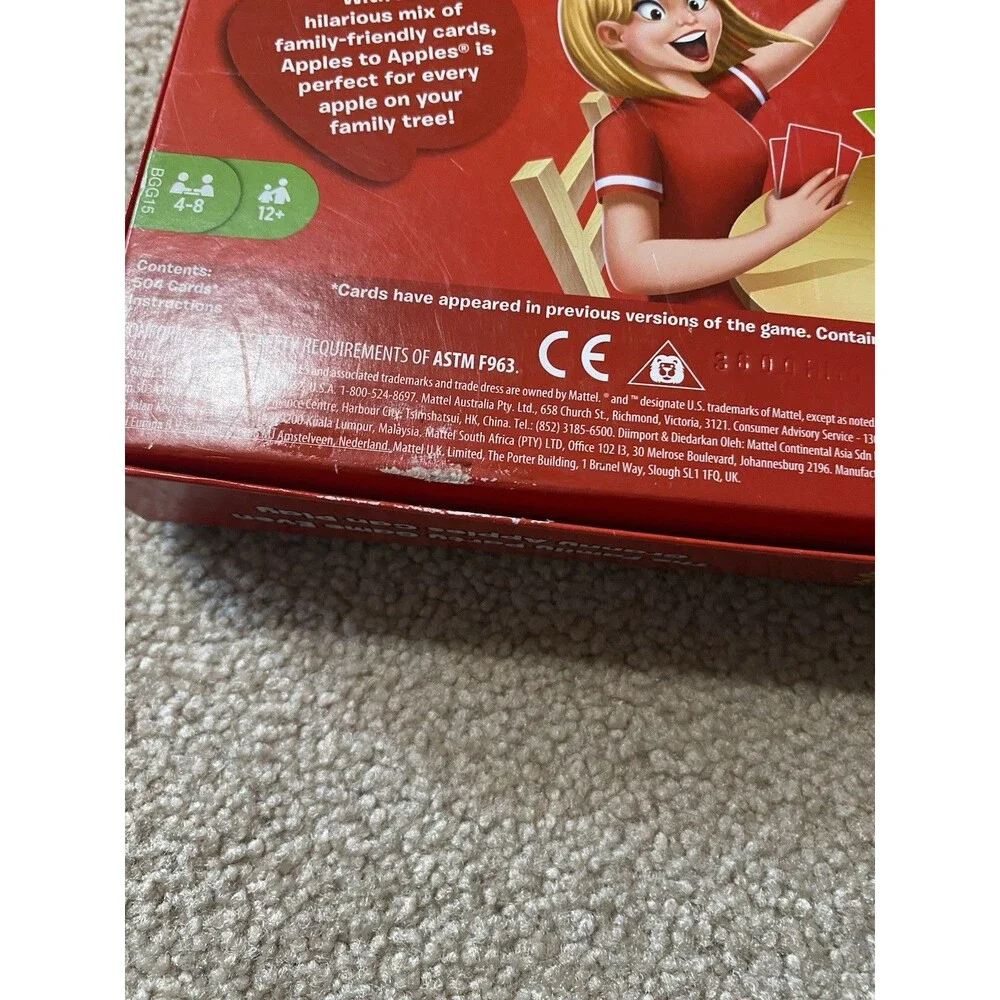 Apples to Apples Card Game 2020 Mattel Party in a Box Complete